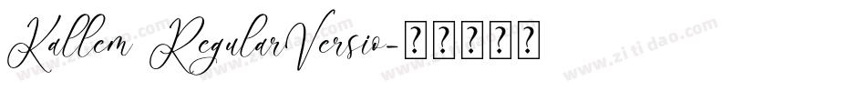 Kallem RegularVersio字体转换